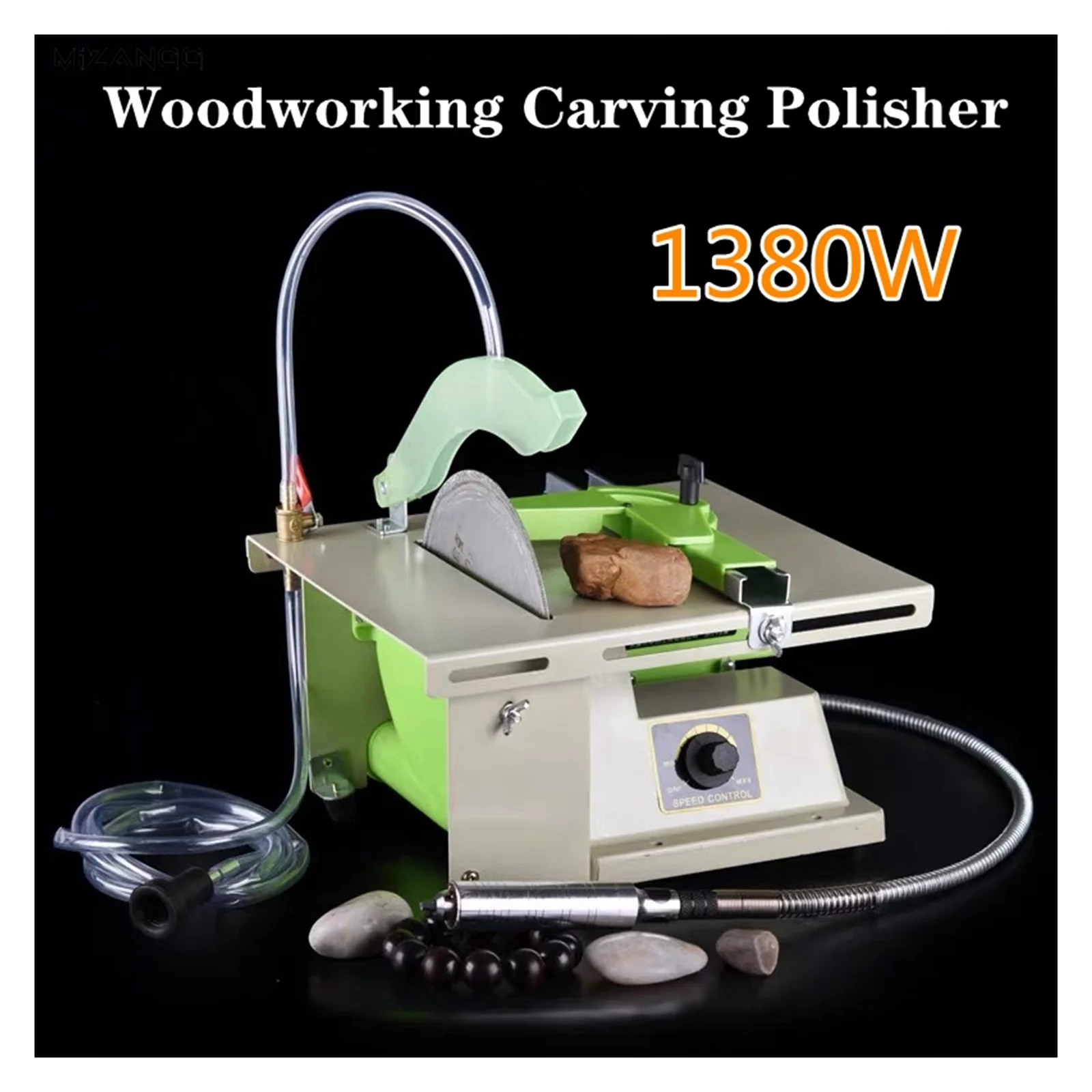 1380W Jewelry Stone Rock Woodworking Carving Polisher Buffer Lathe Grinding Cutting Machine Set Electric Grinder Tools Kit