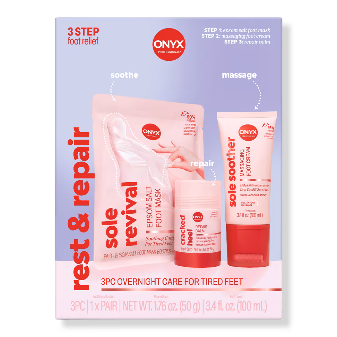 ONYX Professional  Rest & Repair 3 Piece Overnight Care for Tired Feet