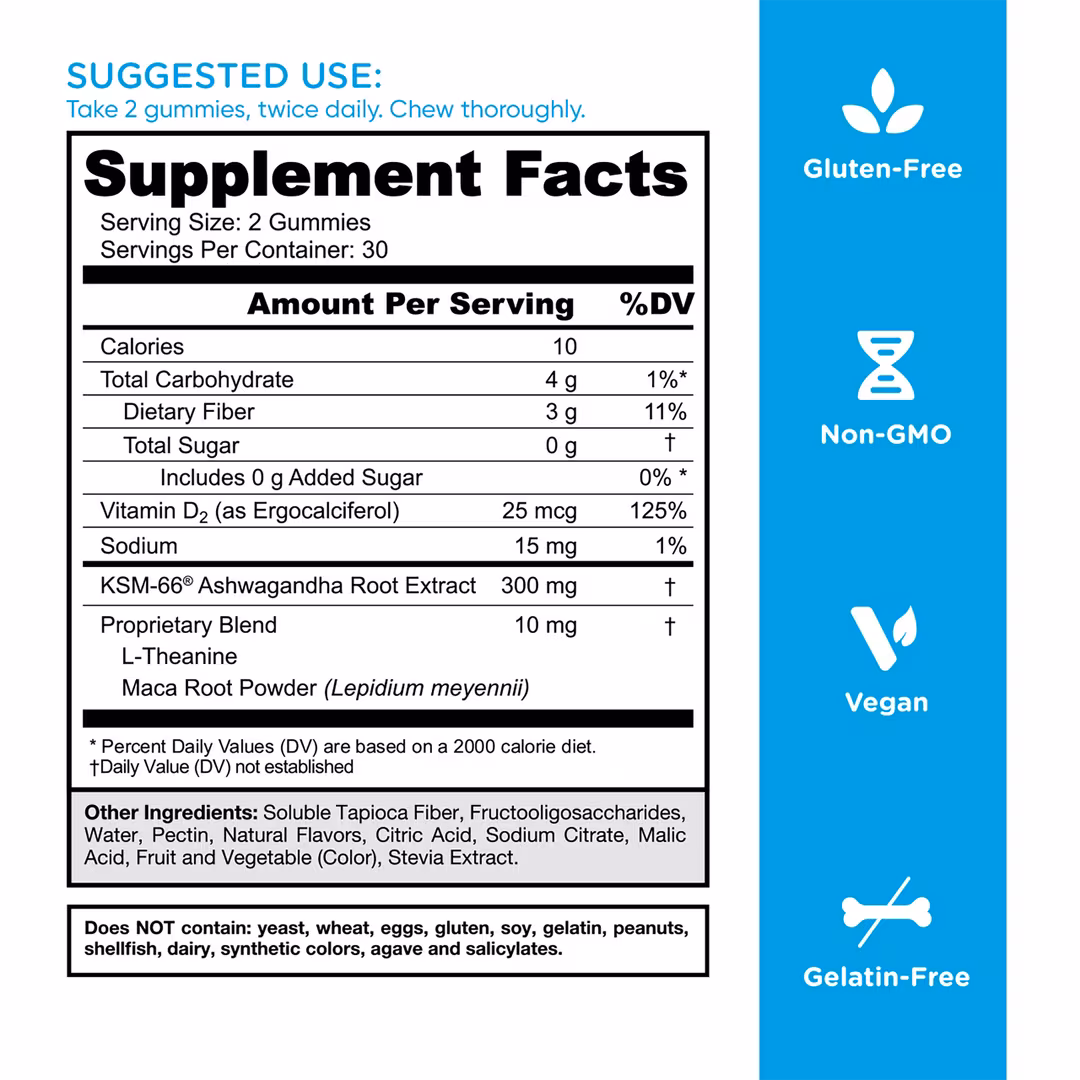 Goli Nutrition  Zero Sugar Ashwagandha+ Gummies