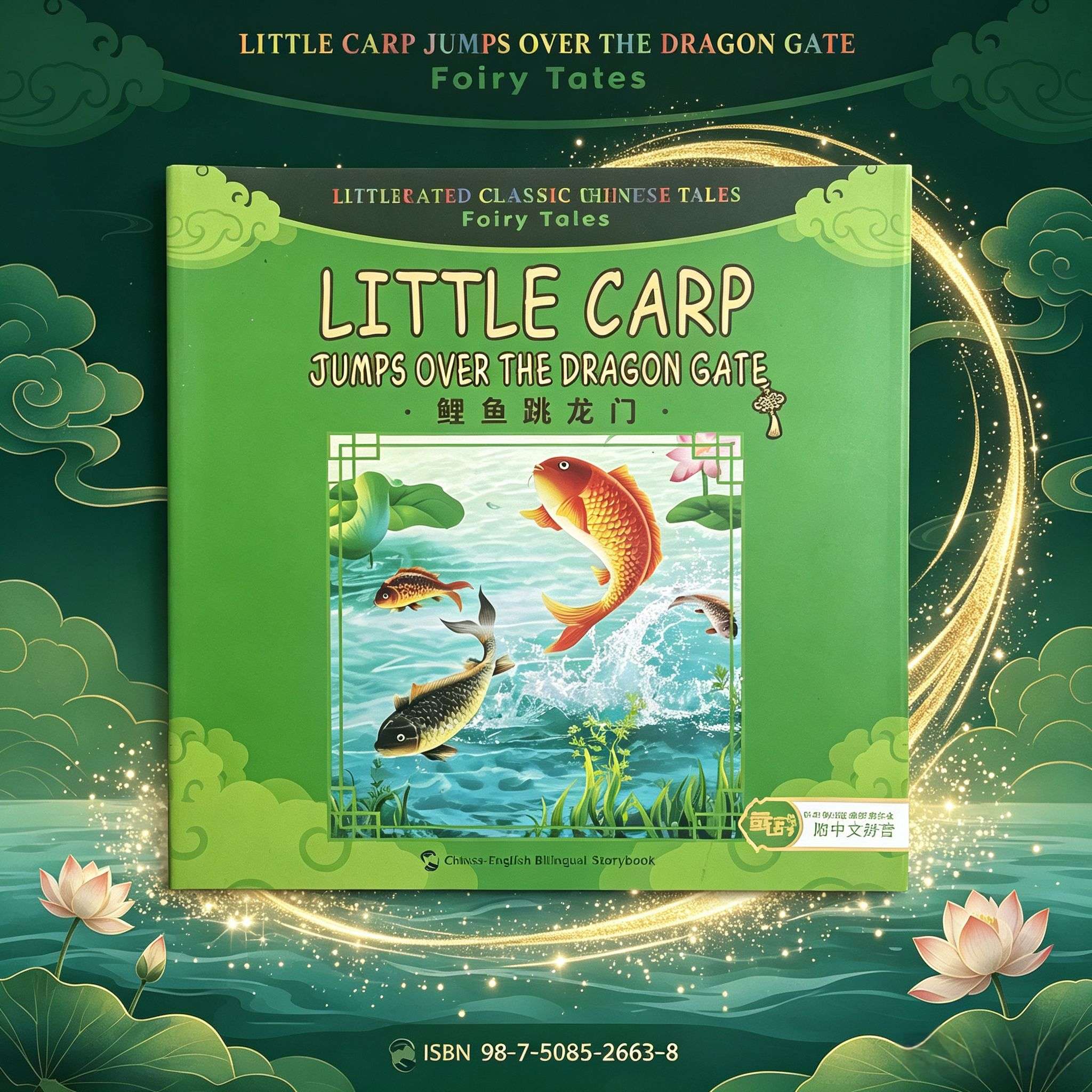 Little Carp Jumps Over the Dragon Gate: Illustrated Classic Chinese Tales (Chinese-English Edition)