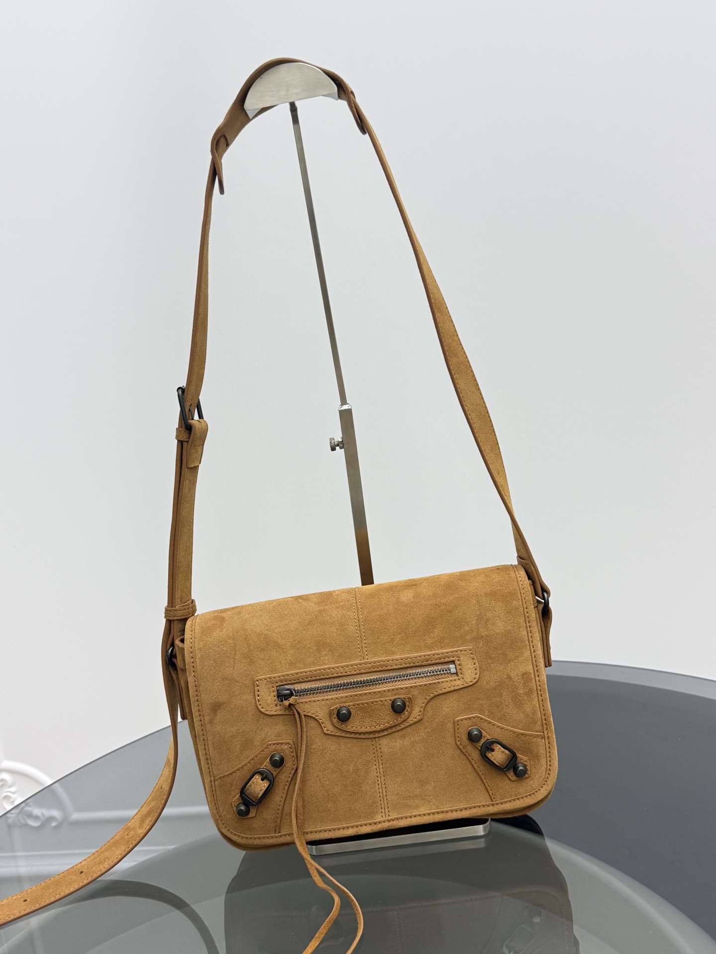 Balenciaga Le Cagole Suede Flap Bag
