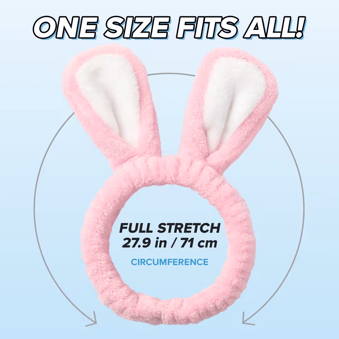 I Dew Care  Bunny Beauty Routine Spa Headband