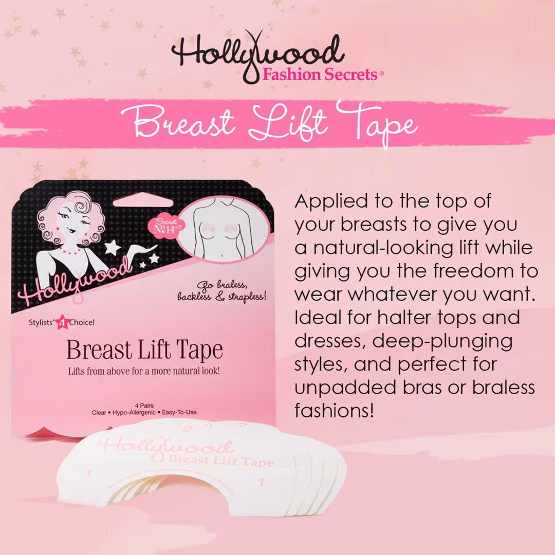 Hollywood Fashion Secrets  Breast Lift Tape, Clear Hypo-Allergenic