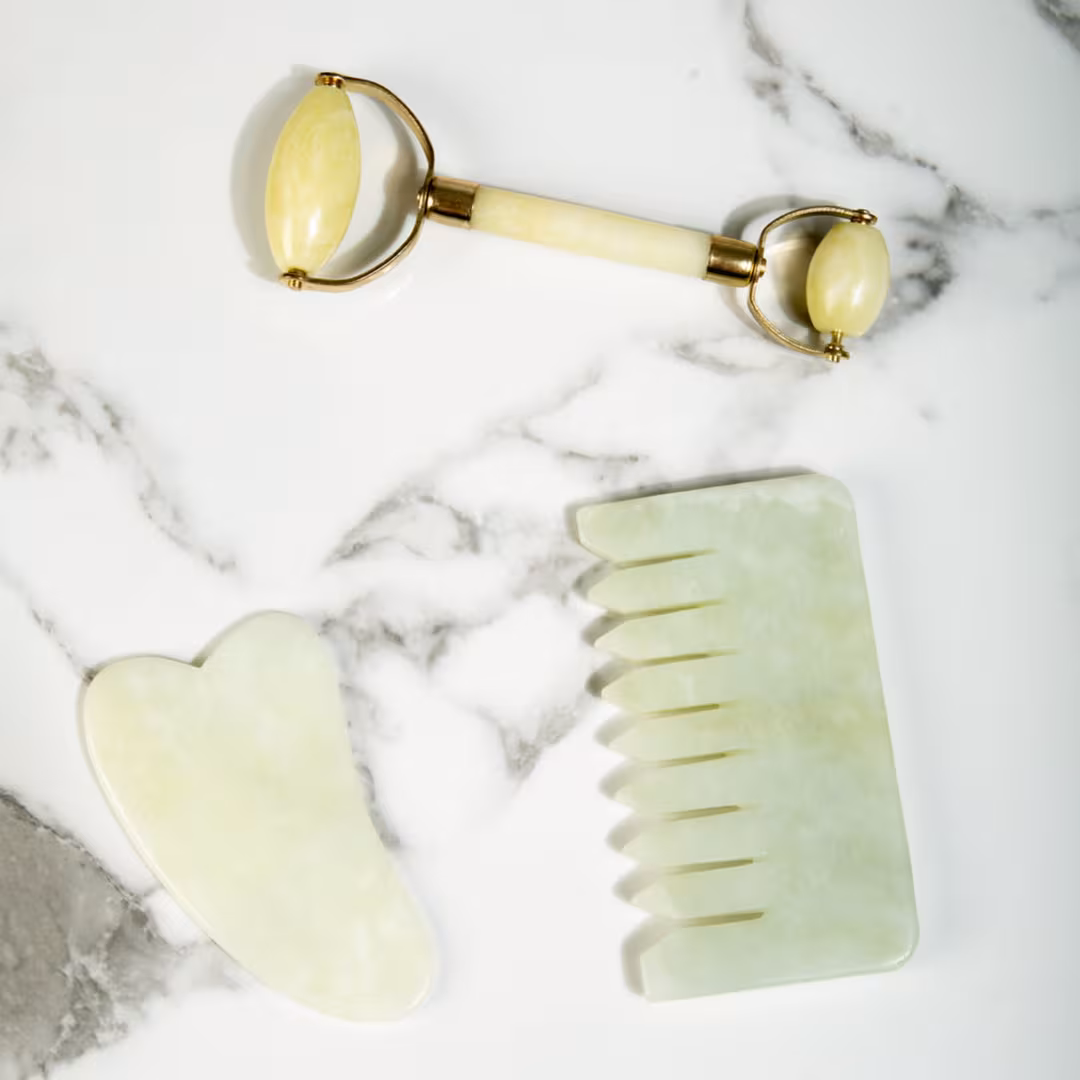 White Lotus Beauty  Genuine Crystal Roller Chemical Free Jade
