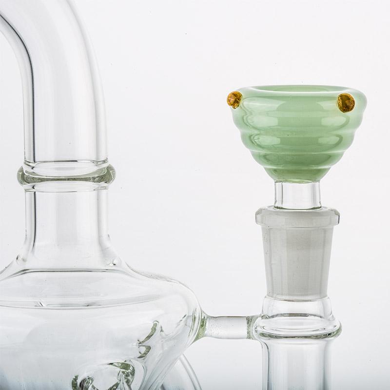 14mm Male Green Thick Glass Bong Bowl