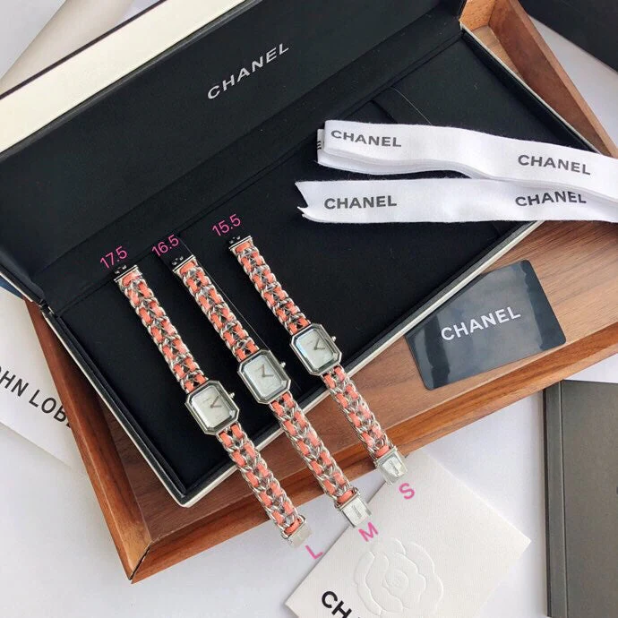 Chanel Watch PREMIERE ROCK SILVER CASE PINK LEATHER