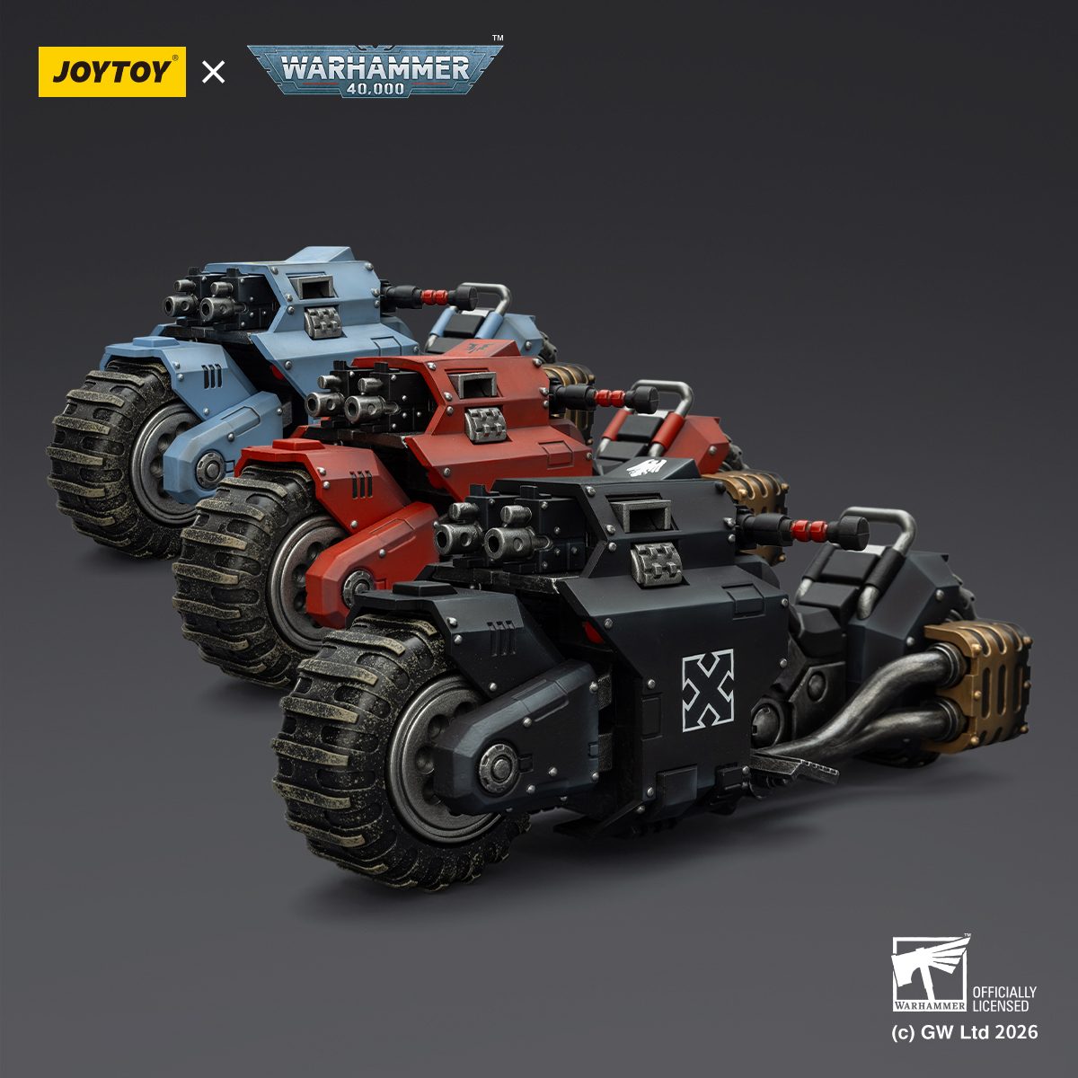 JOYTOY  Warhammer 40k 1: 18 Raider-pattern Combat Bike - JOYTOY WORLD