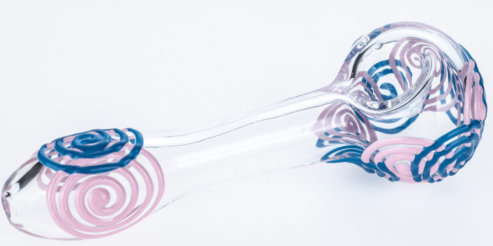1.58 Spiral Pattern Glow-In-The-Dark Glass Pipe