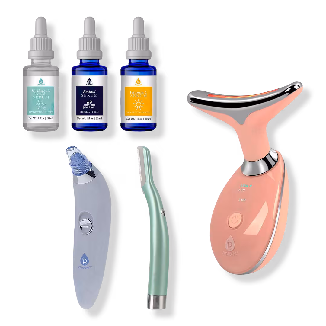 PURSONIC  LED Therapy, Pore Vacuum, & Anti-Aging Serums