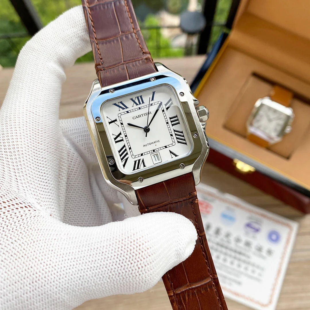 Cartier Watch SANTOS 38MM STEEL AUTOMATIC LEATHER