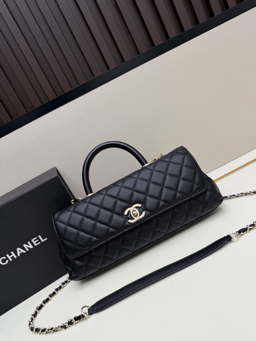 Chanel 26P Coco Handle Horizontal Baguette bag