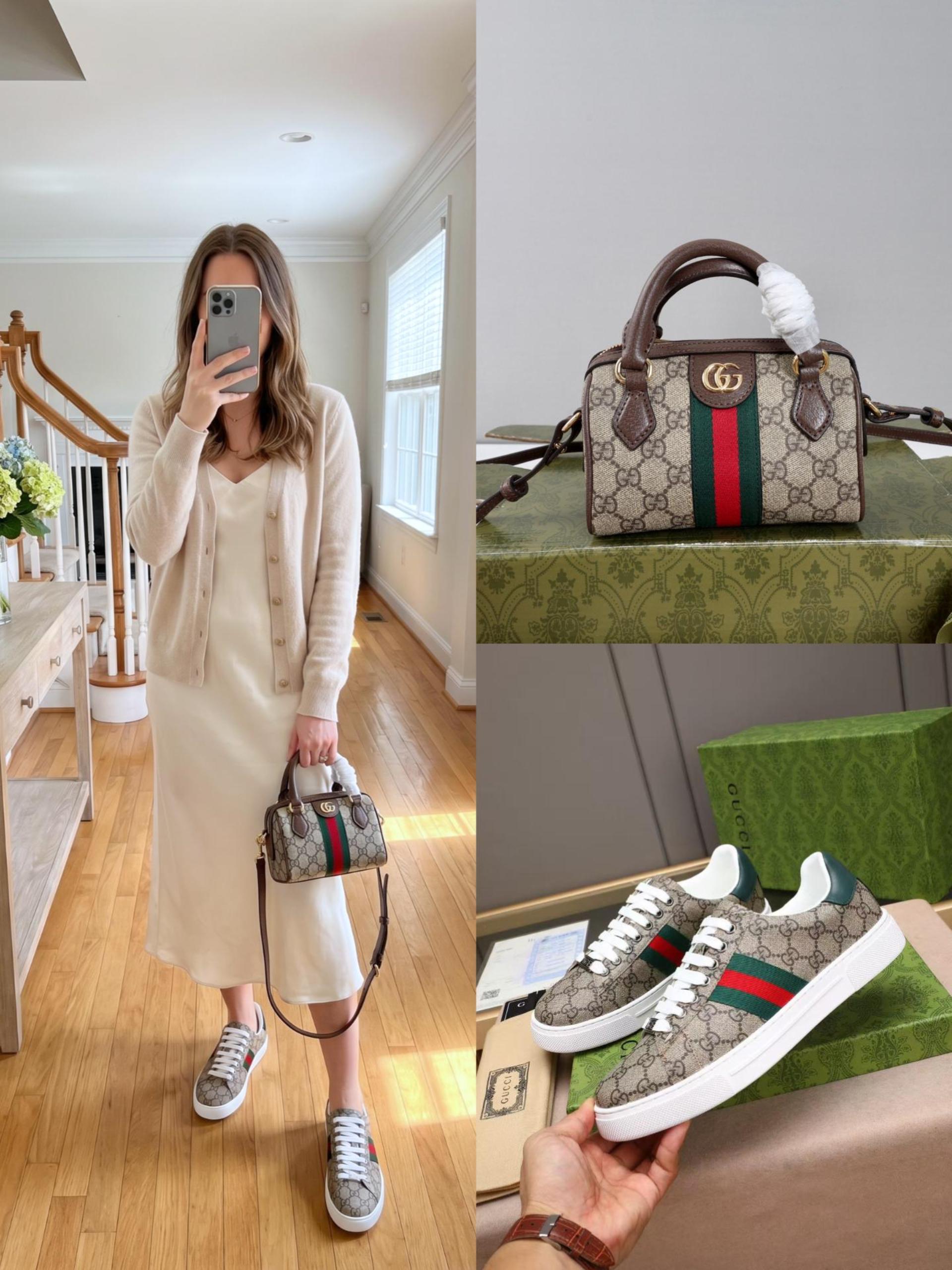 Gucci Shoes & Bag Set