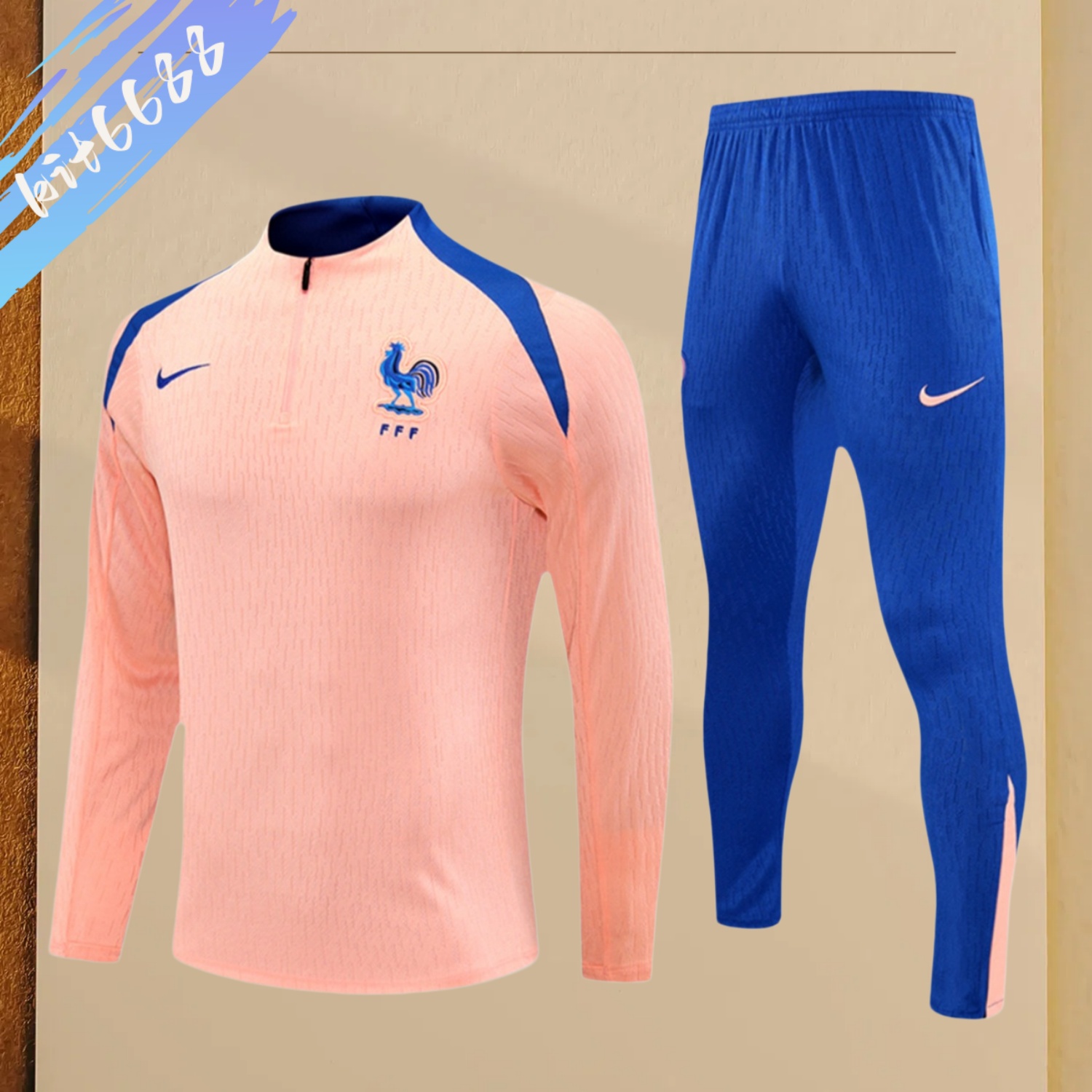 2025/2026 France Adults Half-Zip Training Kits (Adult kit)