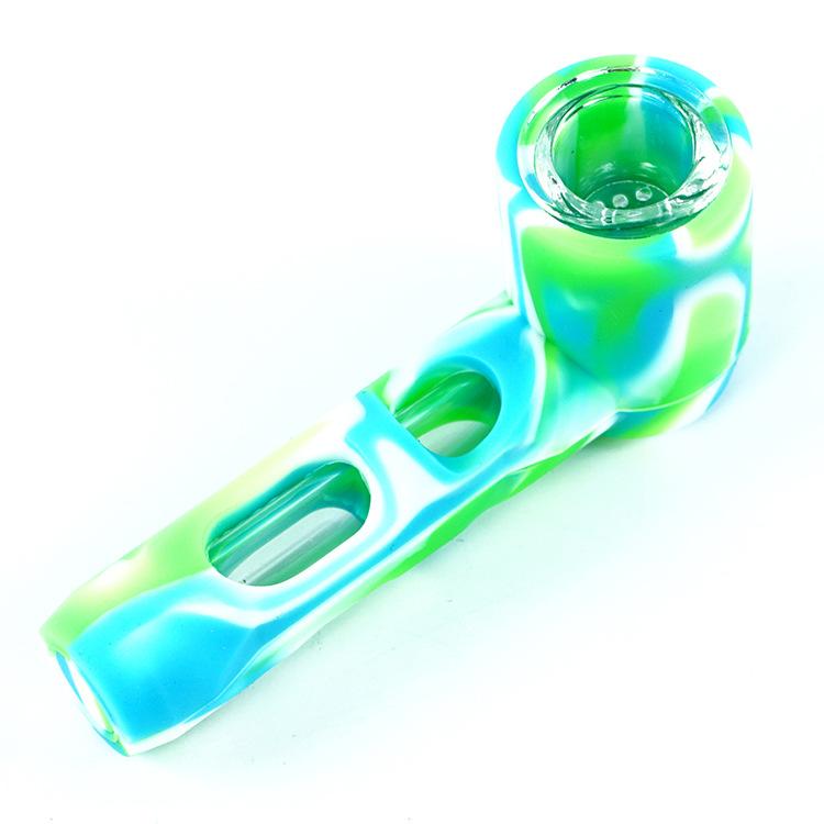 Mixed Color Silicone Hand Weed Pipe