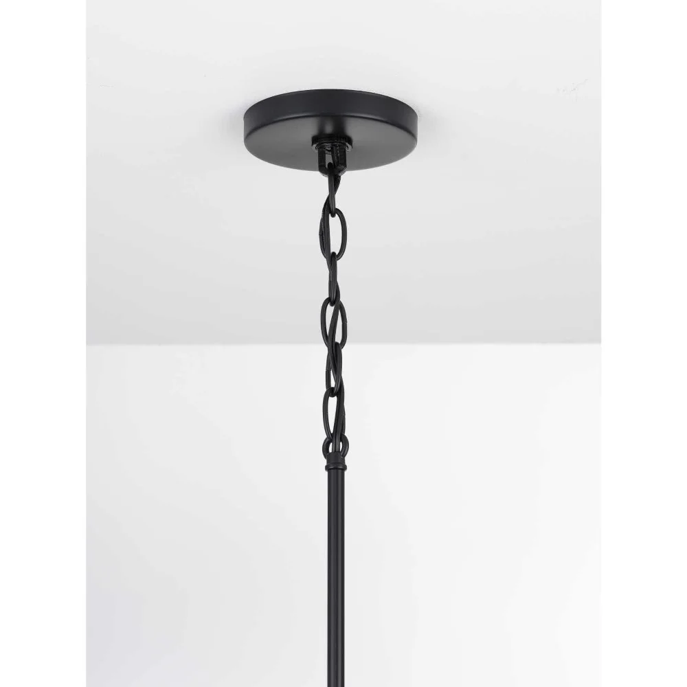 P400187-031-Progress Lighting-Seneca - Chandeliers Light - 9 Light in Farmhouse style - 30 Inches wide by 20.88 Inches high-Black Finish
