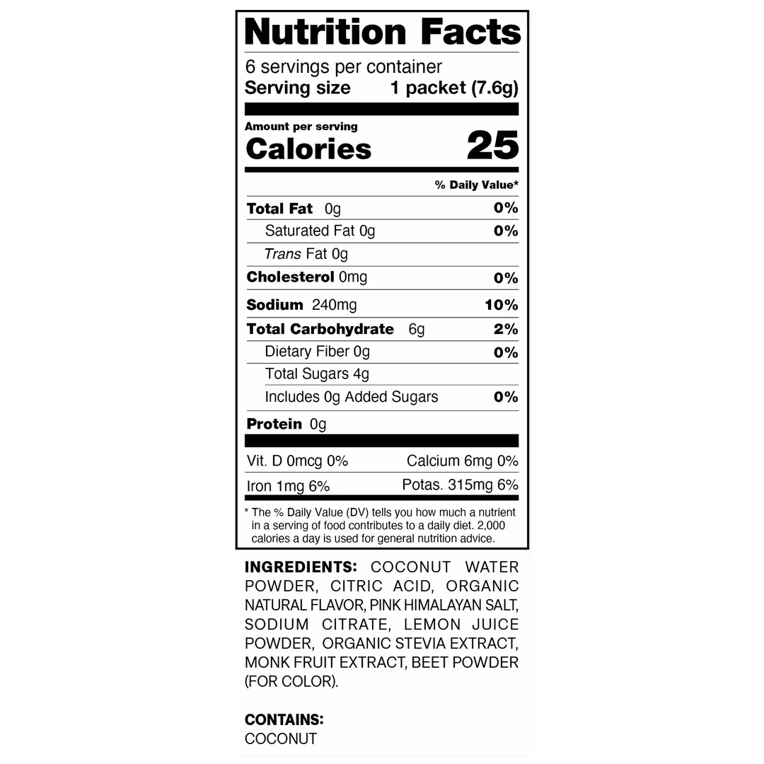 Cure Hydration  Electrolyte Drink Mix Strawberry Kiwi
