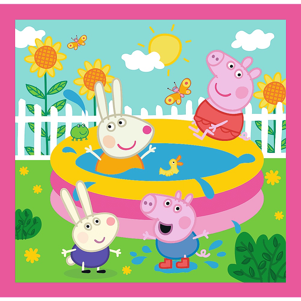Puzzle 3W1 Świnka Peppa, Peppa I Przyjaciele
