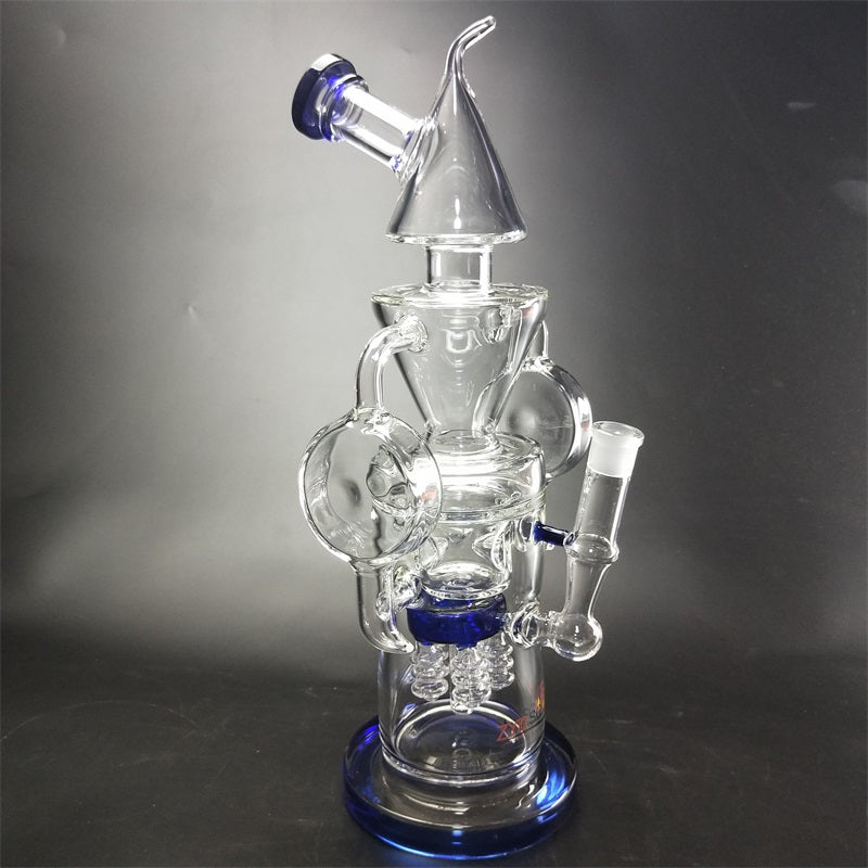15 Triangle Recycler Glass Bong
