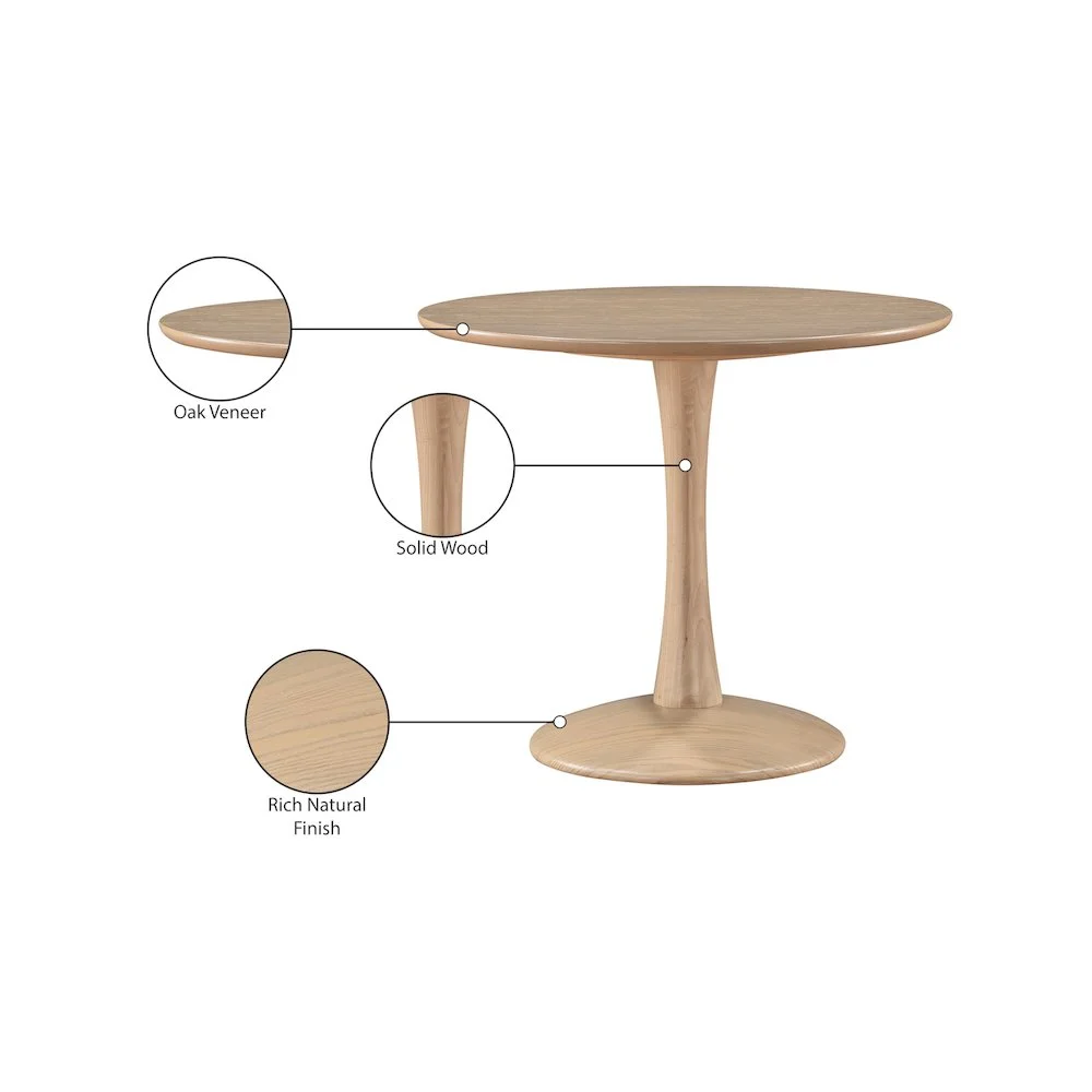 Meridian Furniture Holly 36" Natural Dining Table