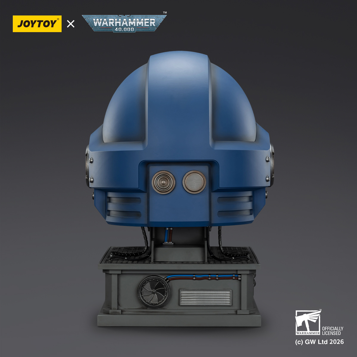 JOYTOY Warhammer 40k 1: 1 Ultramarines Captain MkX Helmet & Display Stand - JOYTOY WORLD