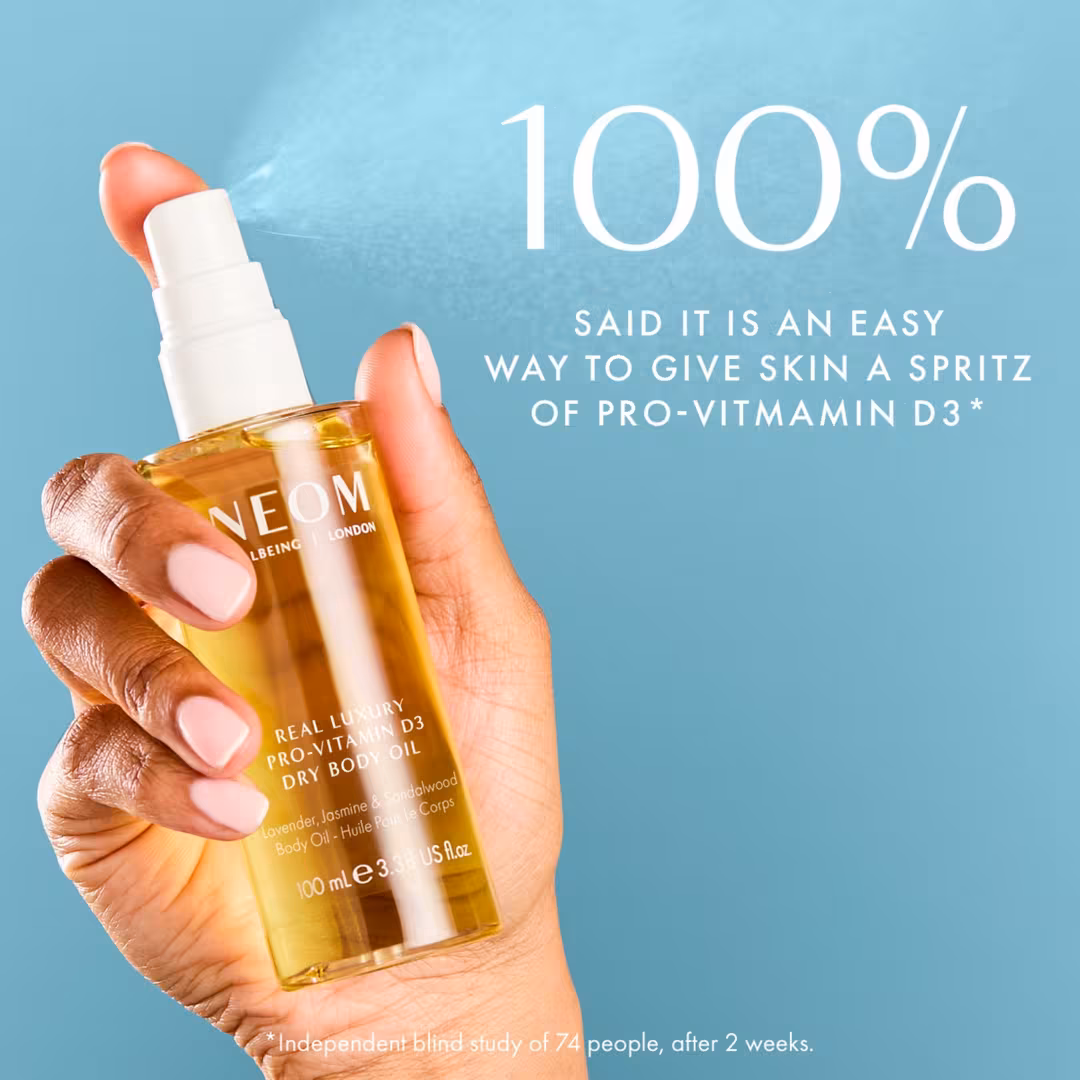NEOM Wellbeing  Real Luxury Calming Pro-Vitamin D3 Dry Body Oil