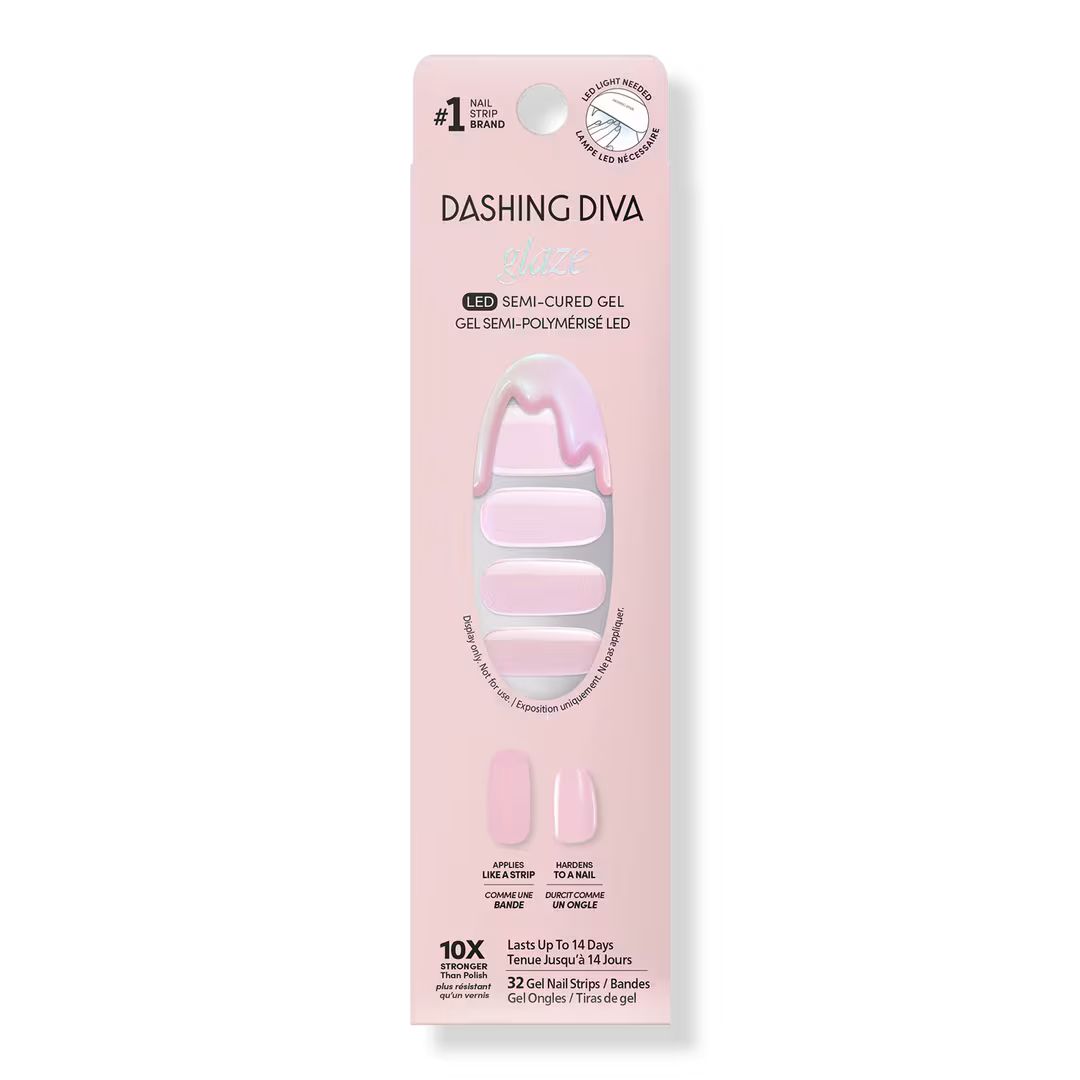 Dashing Diva  Glaze Effect, Semi-Cured Gel Nail Strips