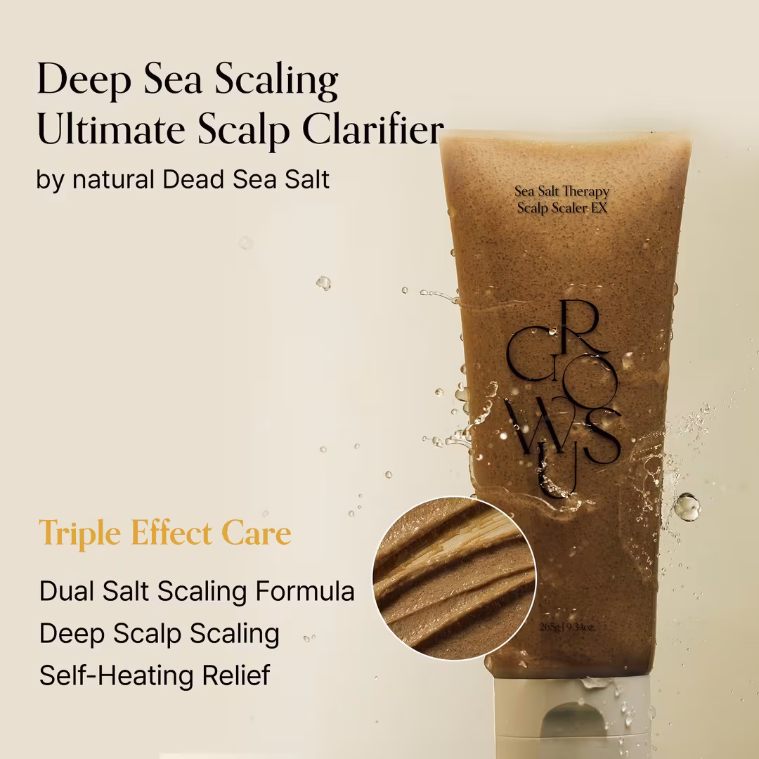 GROWUS  Sea Salt Therapy Exfoliating Scalp Scaler