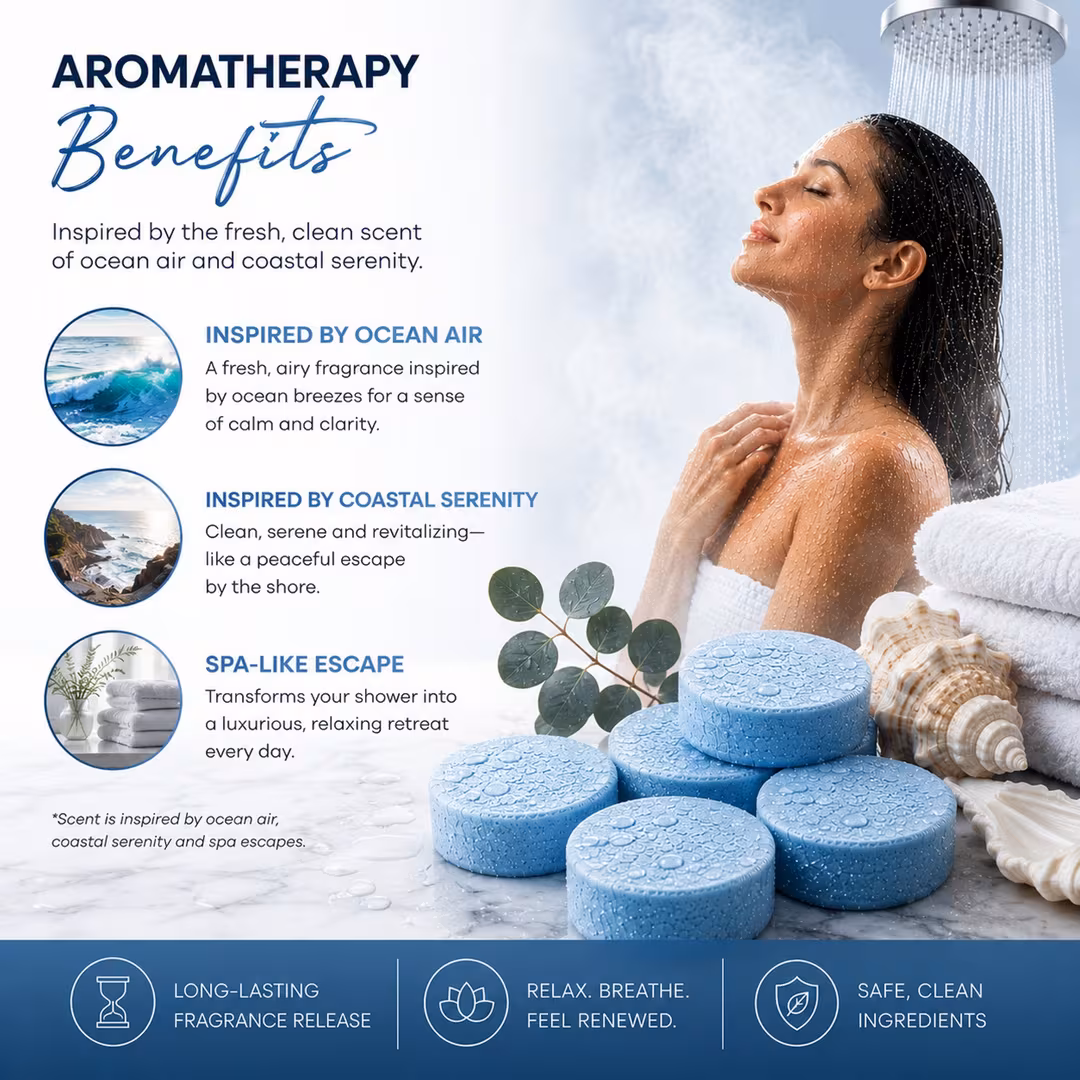 Dermasuri  Coastal Calm Shower Steamers Aromatherapy Tablets
