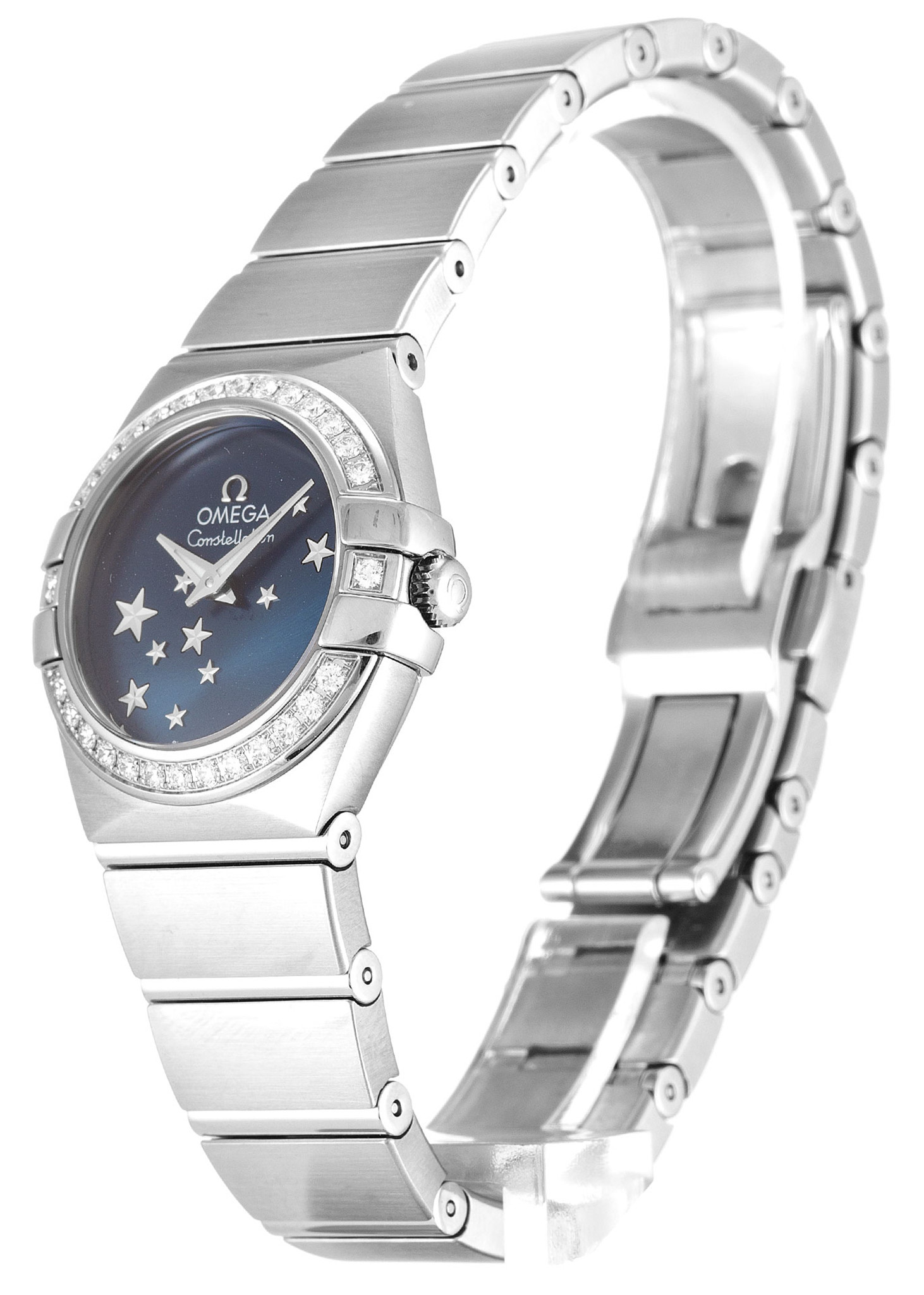 Replica Omega Constellation Ladies Blue Dial White Case 123.15.24.60.03.001 24MM