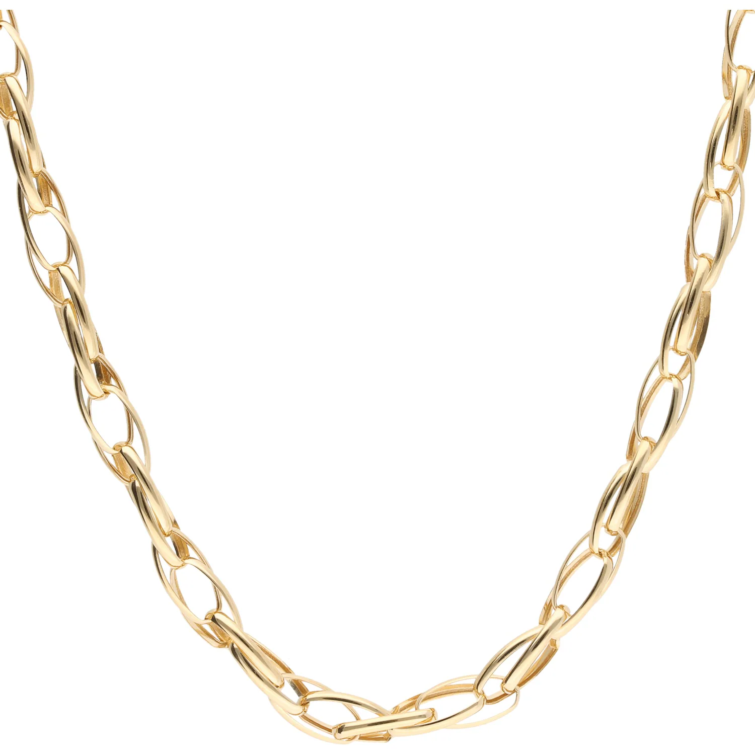 Collier Doppelankerkette, Gold 585