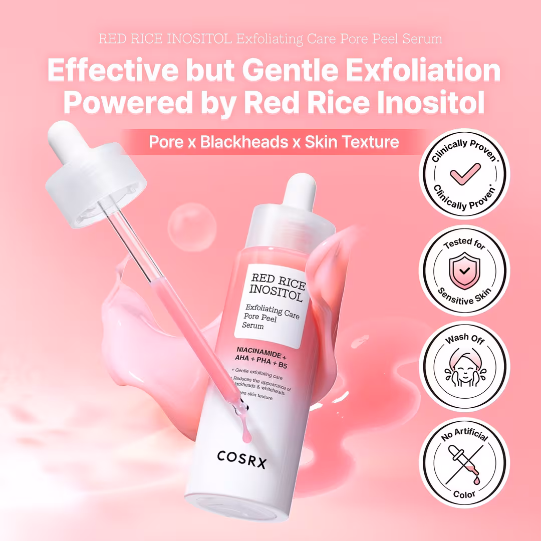 COSRX  Red Rice Inositol Exfoliating Pore Care Wash-Off Peel Serum
