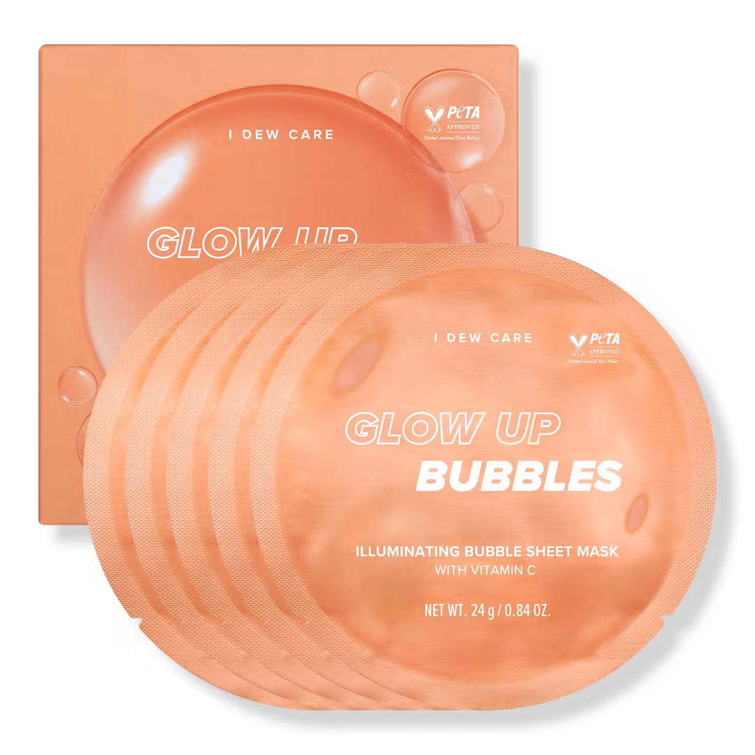 I Dew Care  Glow Up Bubbles Illuminating Bubbling Sheet Mask
