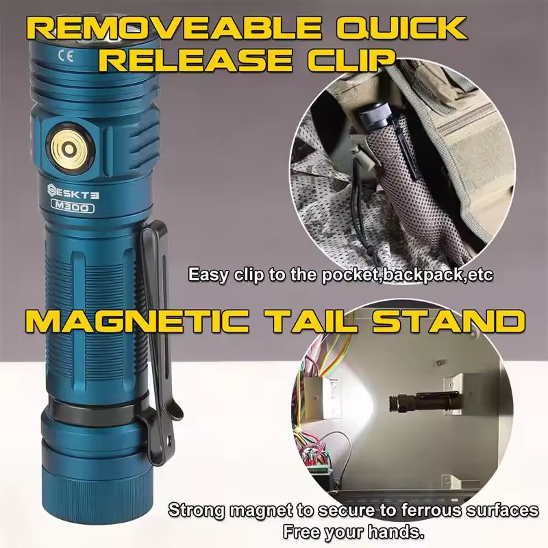 Skilhunt M300 V4 3000 Lumens 21700 Magnetic USB Rechargeable LED Flashlight