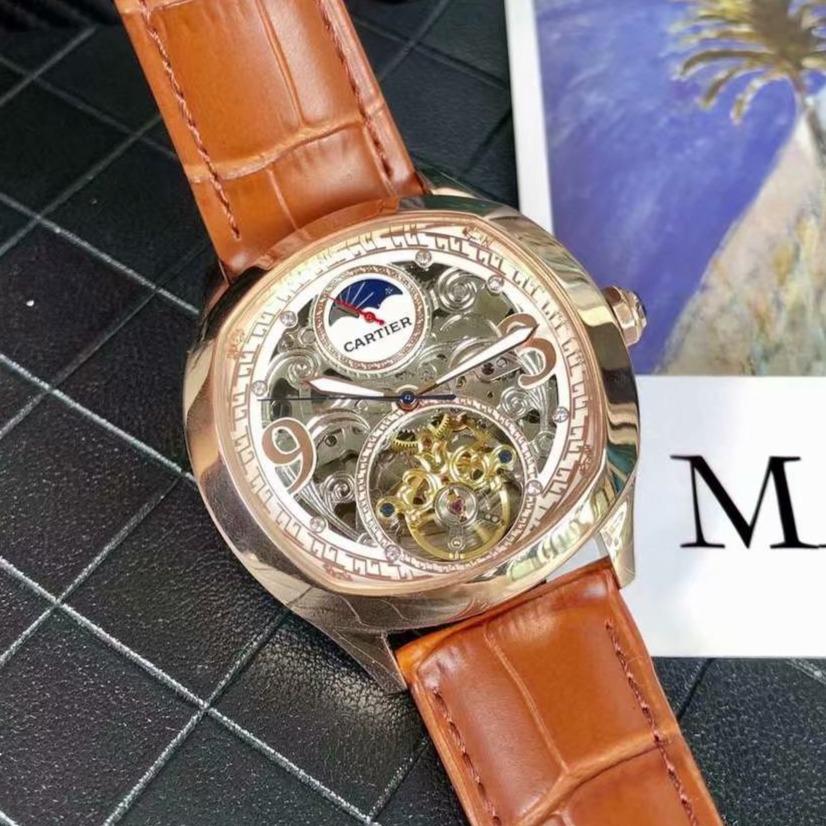 Cartier Watch DRIVE DE CARTIE ROSE GOLD CASE SKELETON 43MM