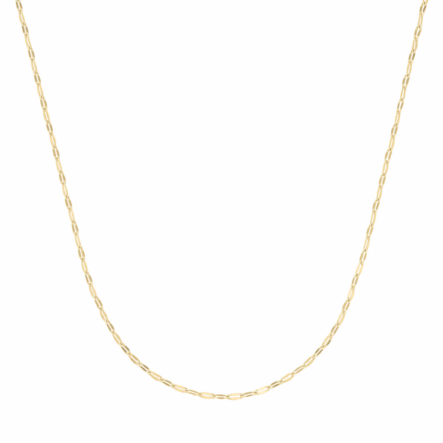 Kette fantasieförmig mit diamantierten Gliedern, Gold 375