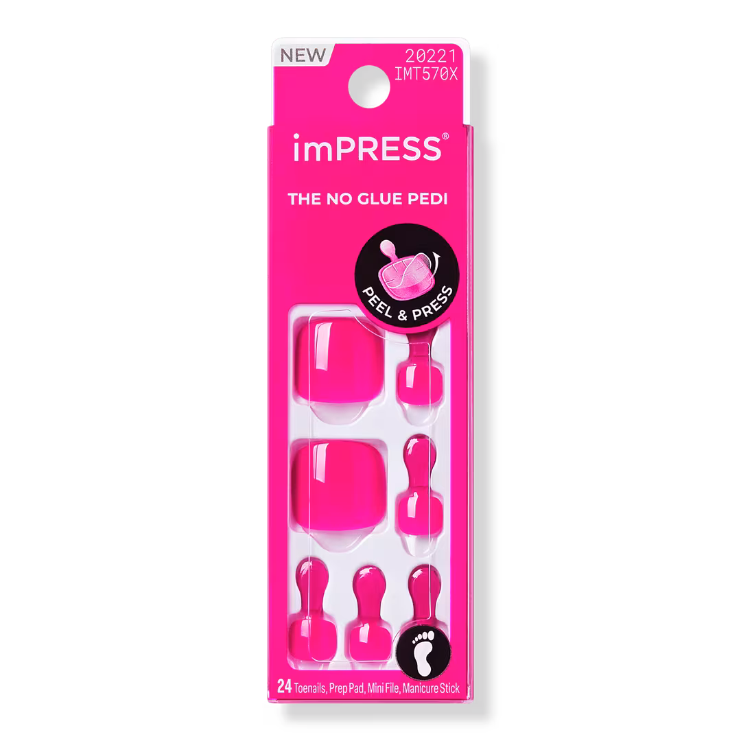 Kiss  Impress Short Squoval Press On Toenails
