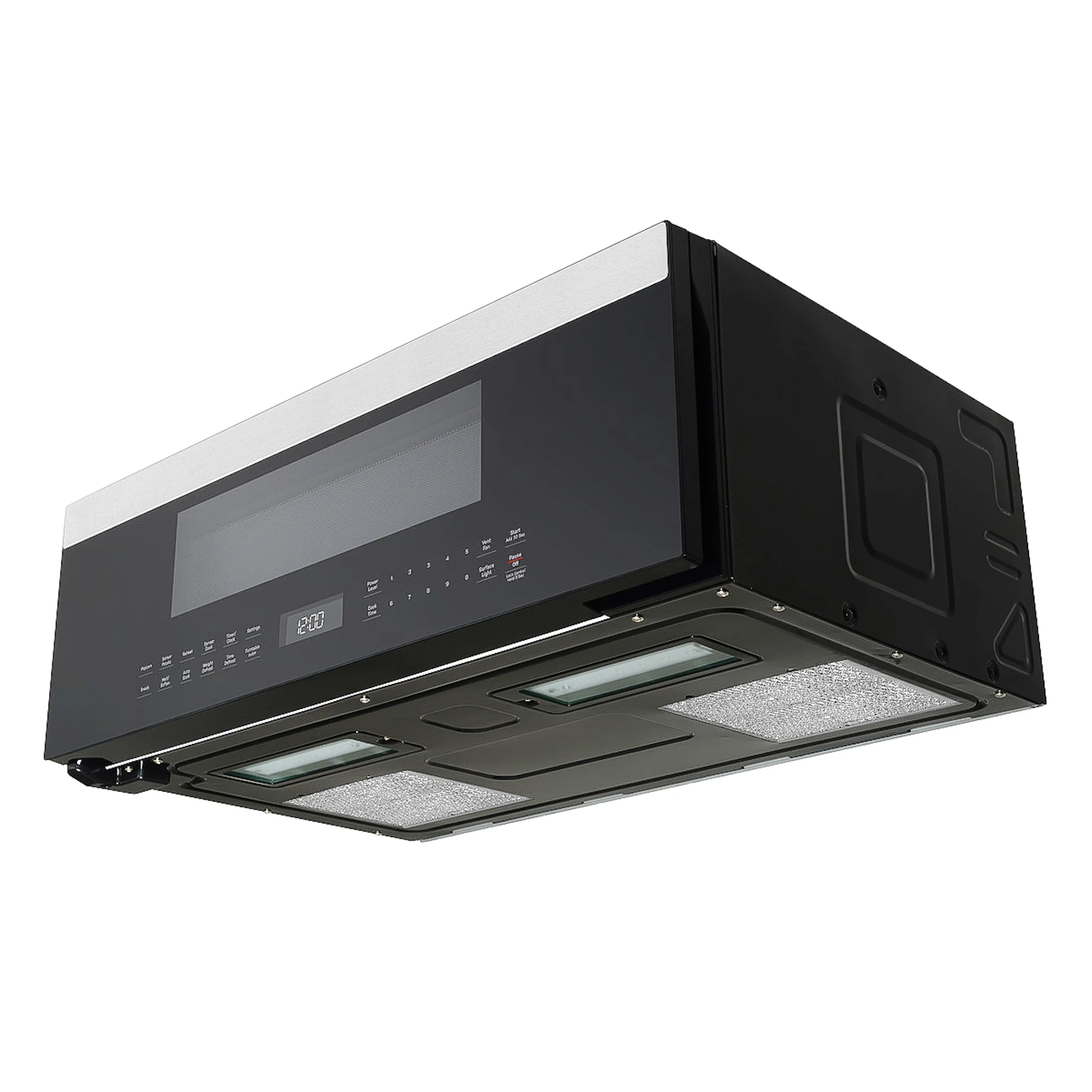 GE Profile 1.2 cu. ft. Low Profile Over-the-Range Microwave in Stainless Steel with Sensor Cooking, 1000W, 400 CFM Venting, LED Light