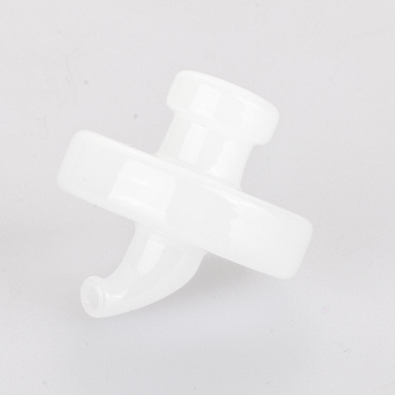 White Disc Glass Carb Cap