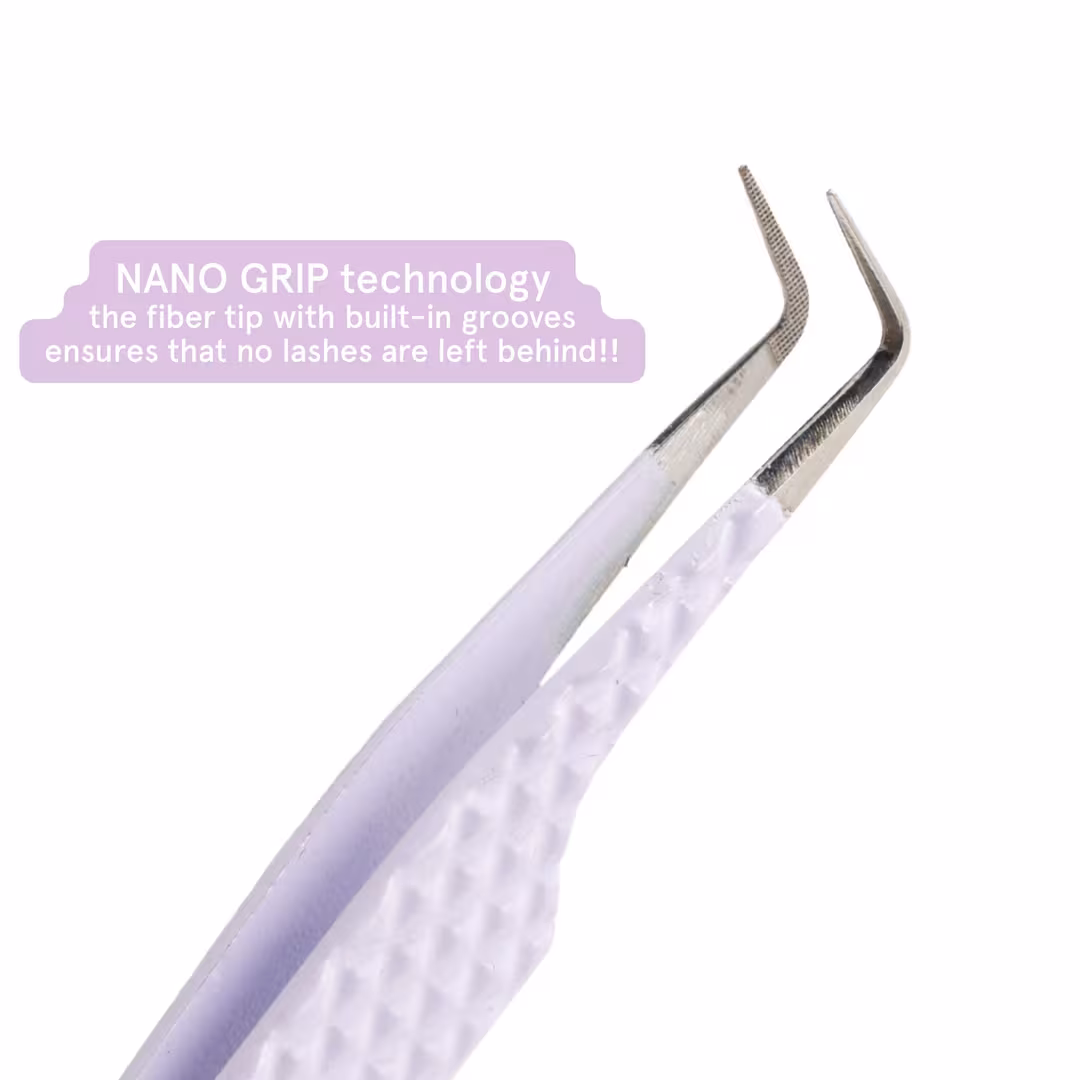 élan beauté & supplies  Amethyst Nano Grip Lash Tweezer
