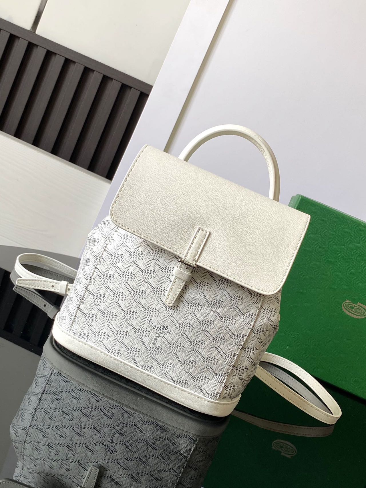 Goyard Alpin Mini Backpack white