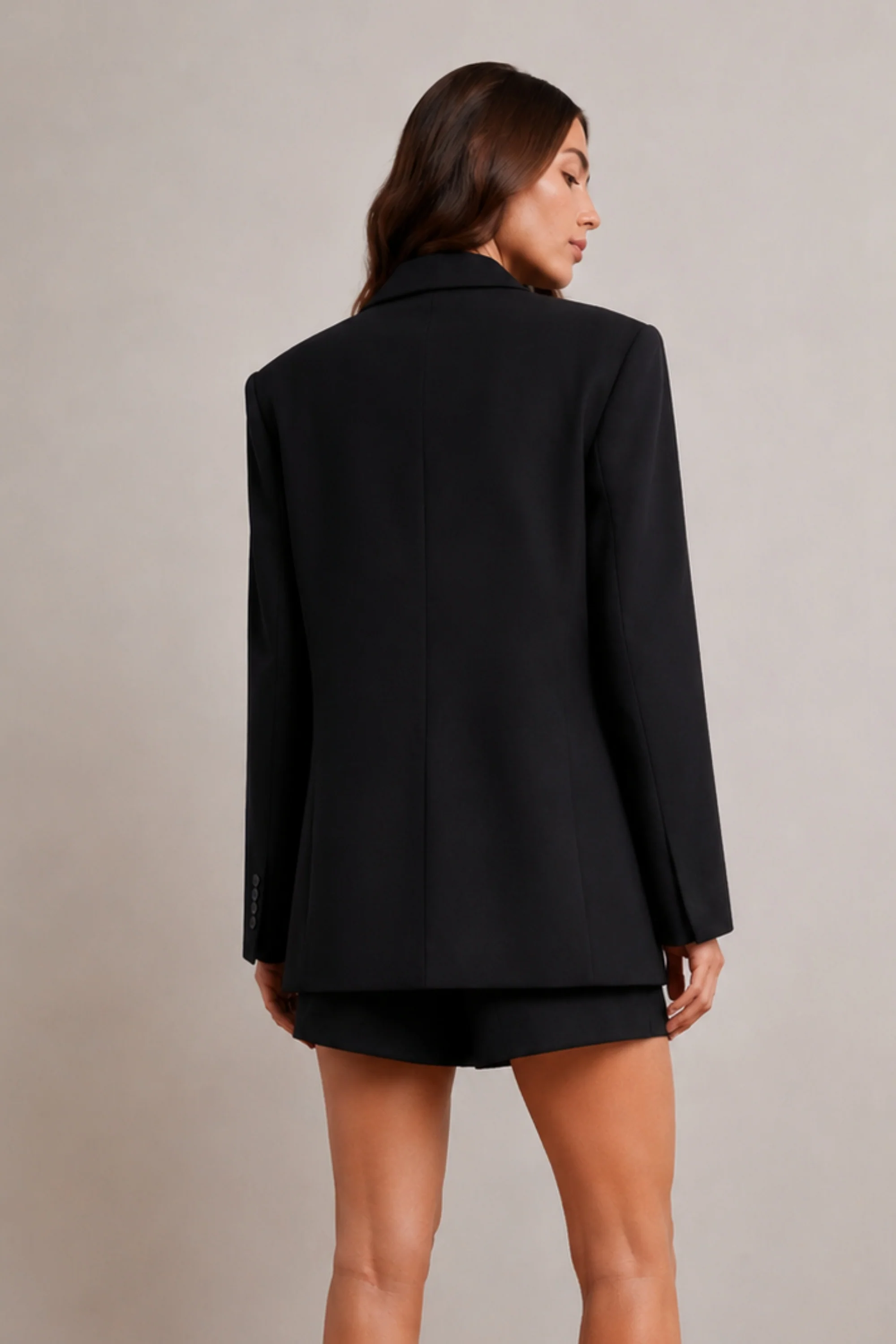 Feather Tassels Black Blazer
