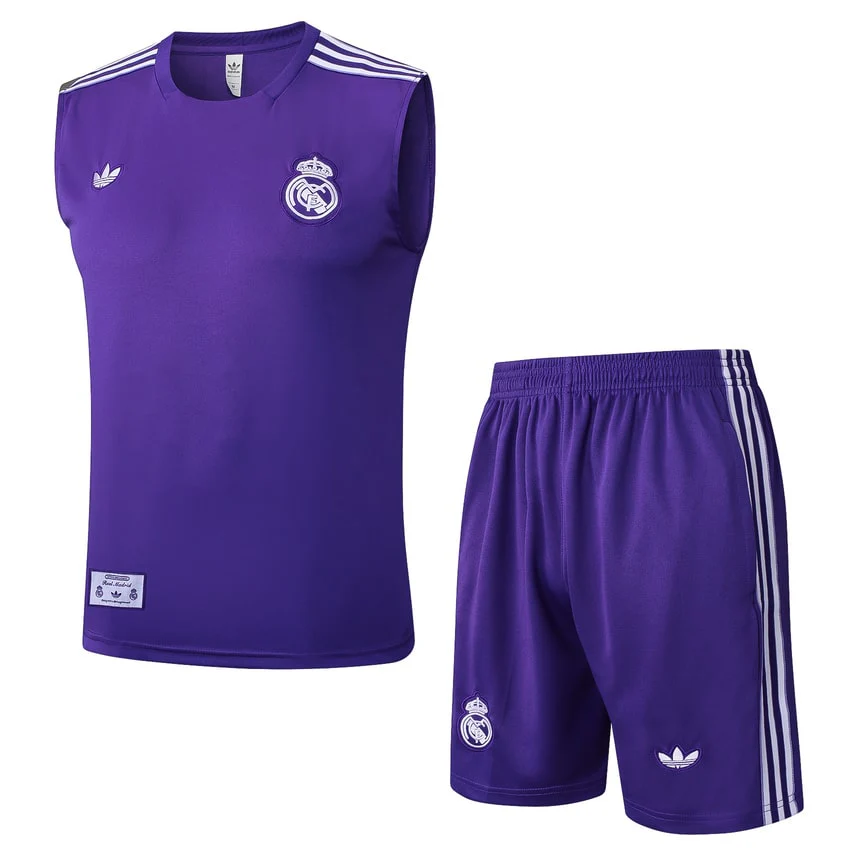 Real Madrid Tank Top Shorts Men 2025 2026 Purple
