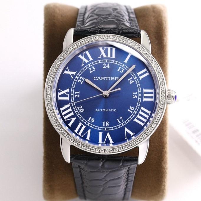 Cartier Watch RONDE SOLO DE CARTIE WHITE DIAL DIAMOND BEZEL