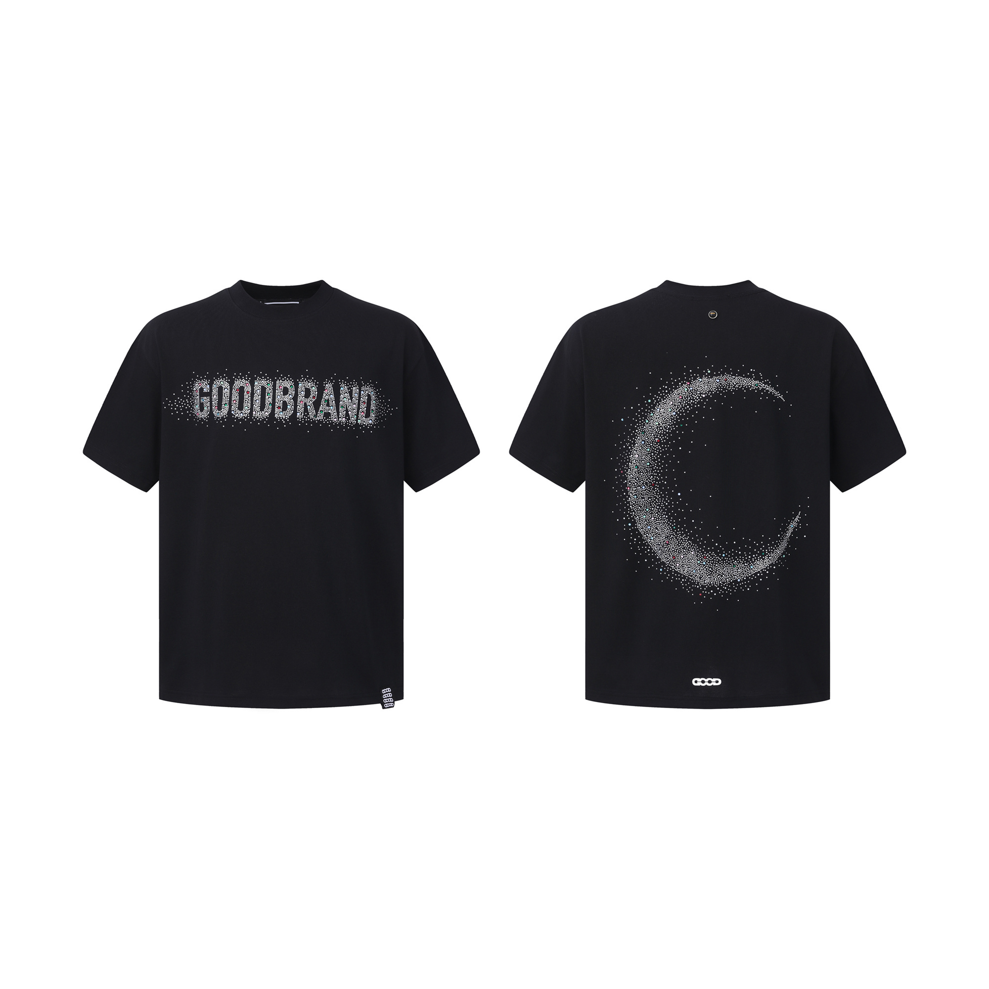 Full Diamond Crescent Logo Lightweight Luxury Fashion tshirt