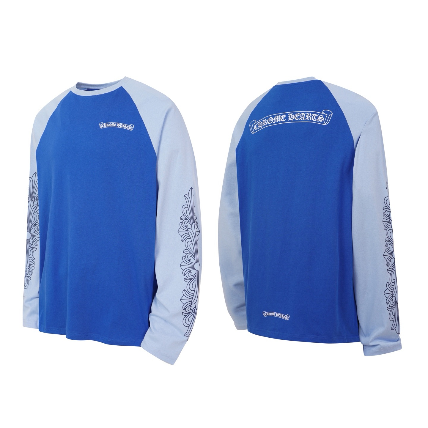 Sanskrit Basic Style Sanskrit Letter Print Patchwork Long Sleeve T-Shirt