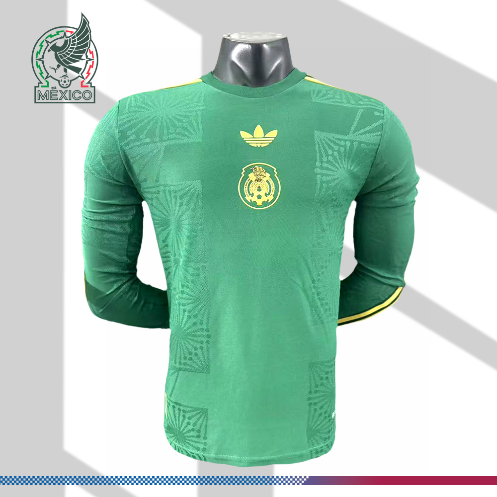 2025/2026 Mexico Gold Cup Green Long Sleeve Special Edition Shirt （Player Edition）