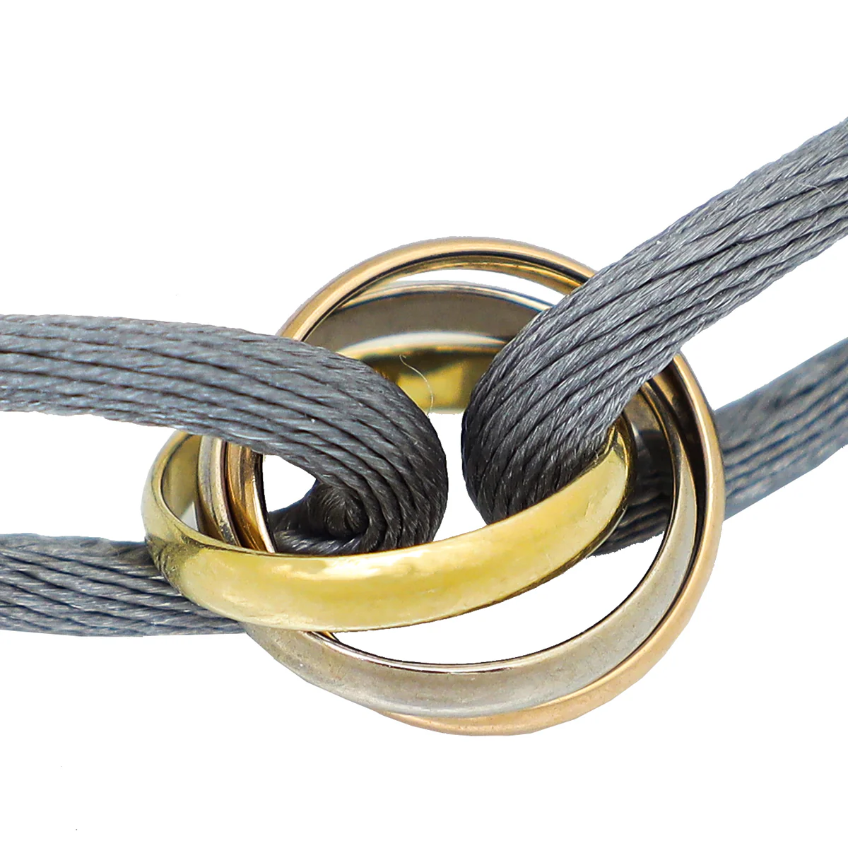 Cartier 18K Trinity Gold Three Colors Cord Bracelet