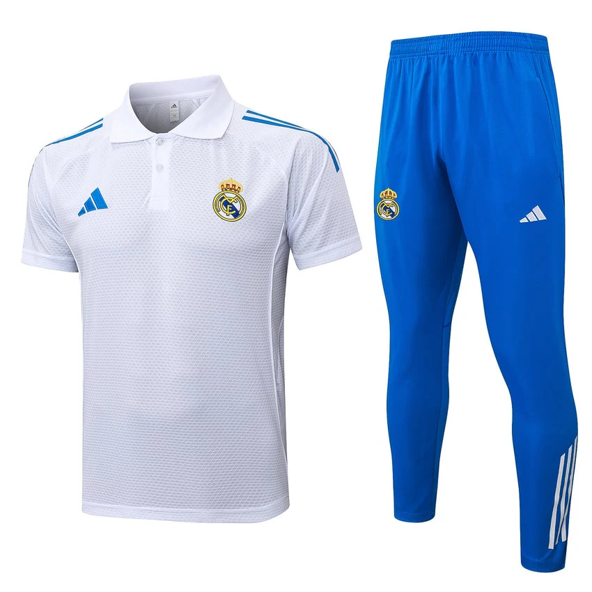 Real Madrid Polo Men 2025 2026 White Blue