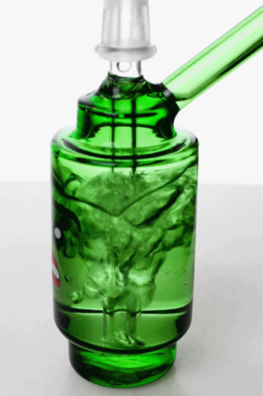 7 Lego head 2-in-1 glass water bubbler