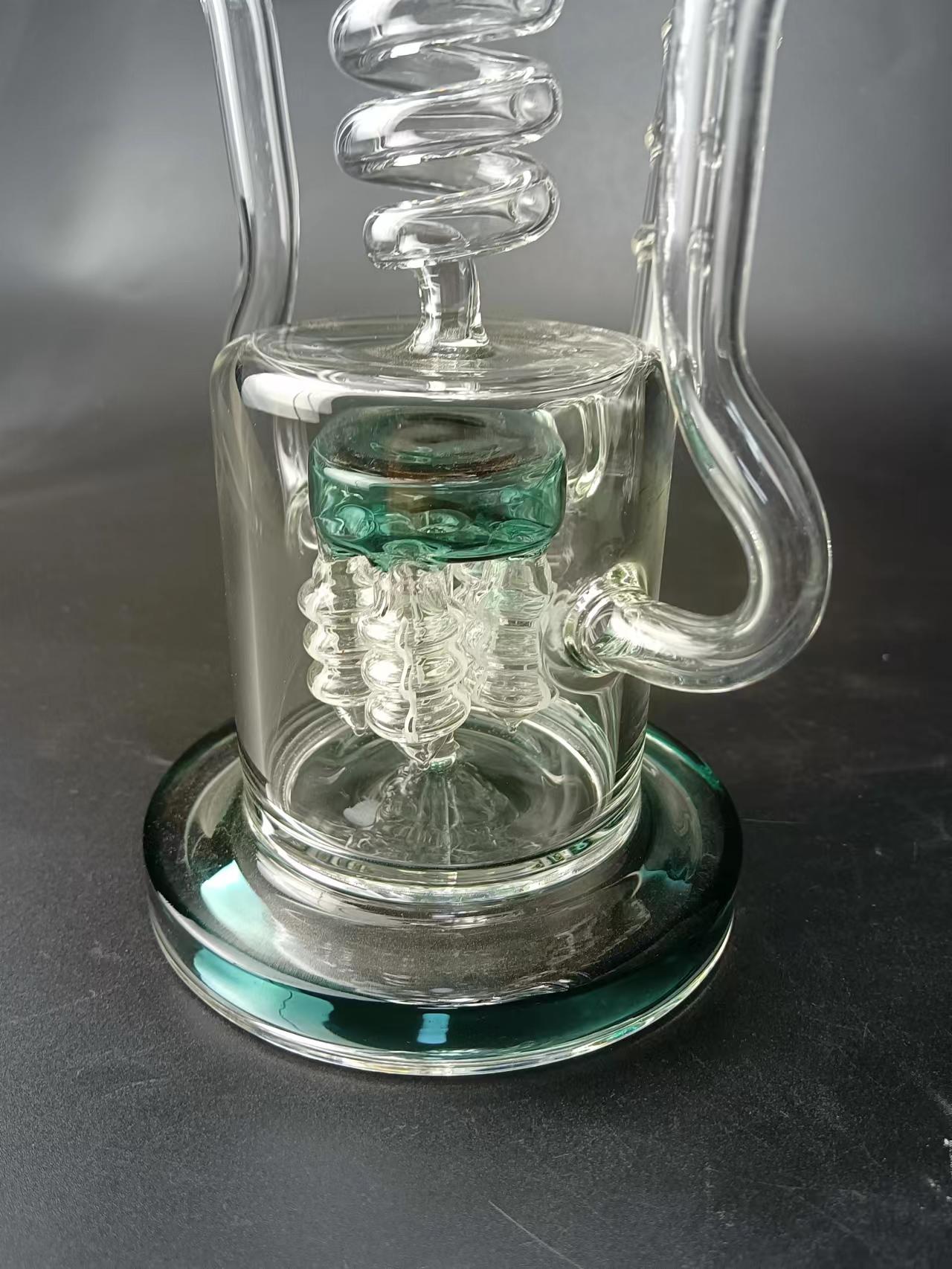 15 Spiral Coil Recycler Bong